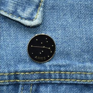 LAST ONE SUPER SALE Aries Zodiac Sign Constellation Enamel Pin